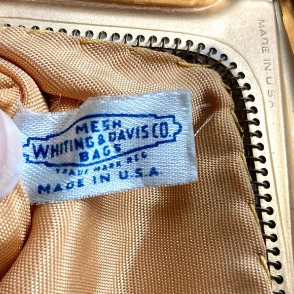 Vintage Whiting & Davis Goldtone Metal Mesh Mini Evening Bag Clutch Wristlet - Picture 12 of 17